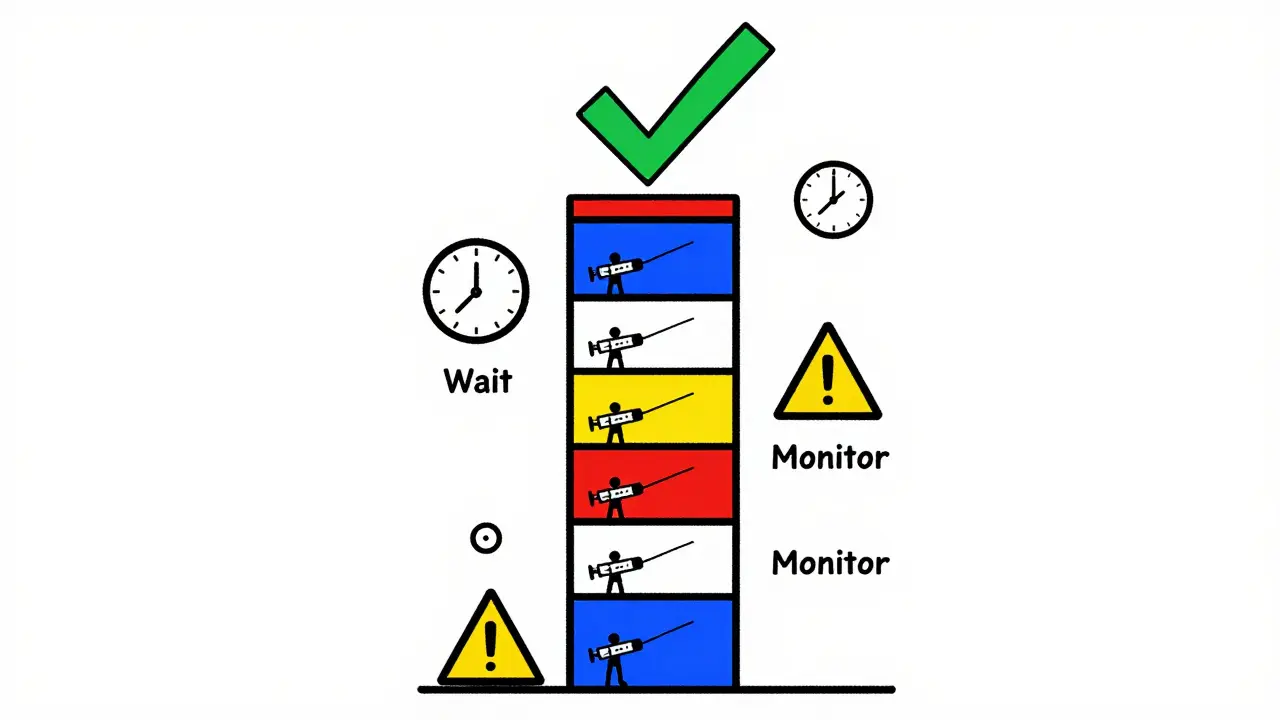 Échelle de désensibilisation en neuf étapes géométriques pour perfusion biologique.