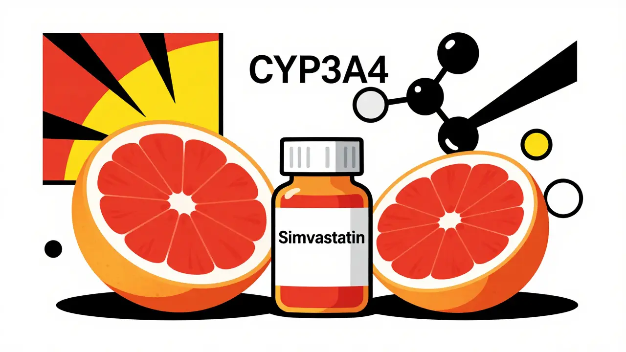 Pamplemousse et statines : risques accrus d'effets secondaires et de toxicité