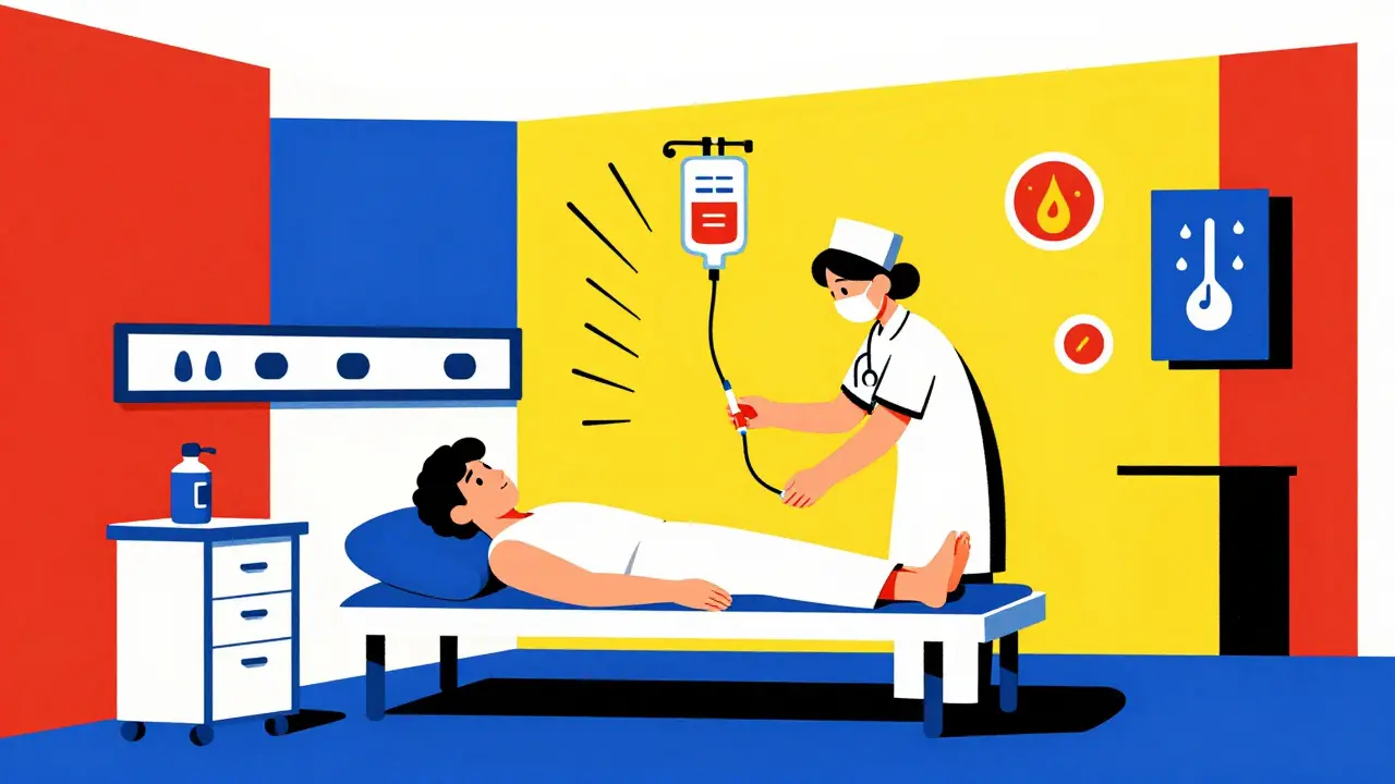 Réactions aux perfusions biologiques : prévention et gestes d'urgence