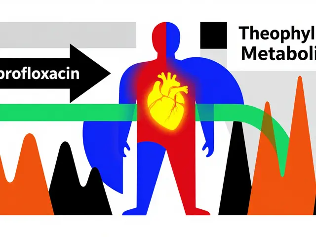 Ciprofloxacine et théophylline : risque accru de toxicité