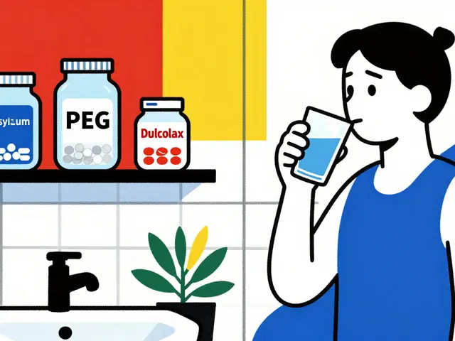 Remèdes OTC contre la constipation : fibres, ramollissants et laxatifs