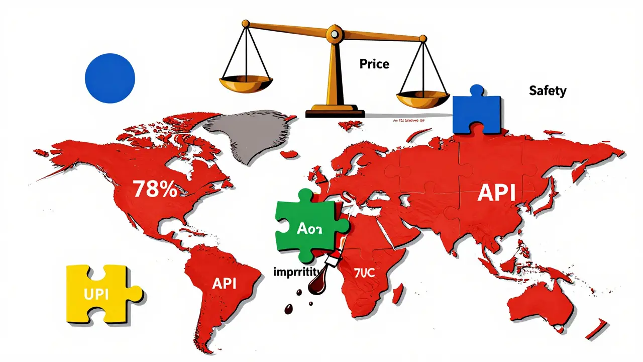 Chaîne d'approvisionnement mondiale en pièces géométriques, où les blocs chinois dominent mais sont fragiles.