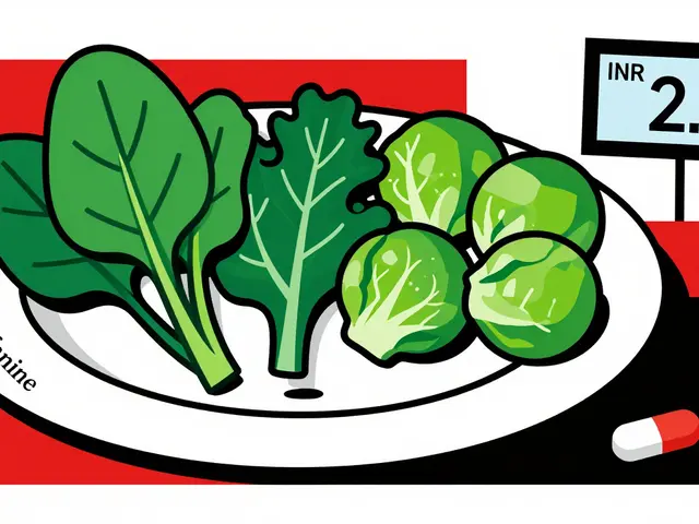 Légumes feuillus verts et warfarine : La constance avant l'éviction