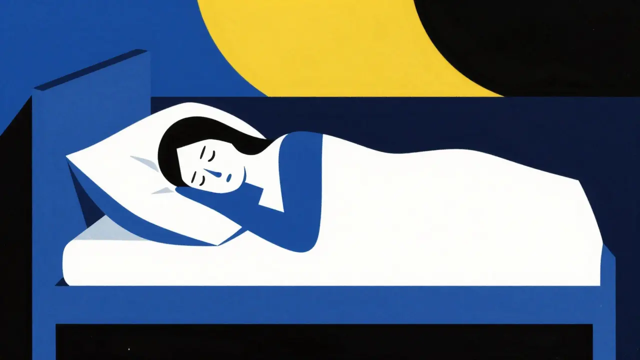 Patient dormant paisiblement grâce au traitement préventif.