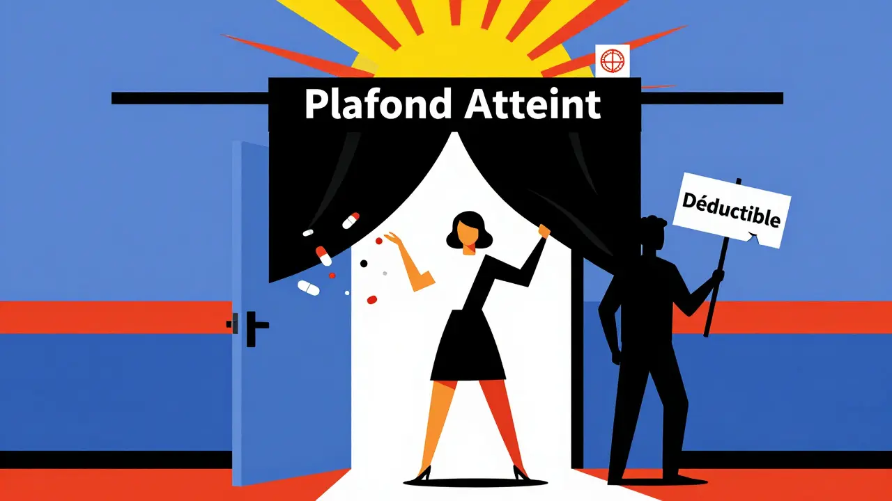 Une femme libérée des frais de médicaments après avoir atteint le plafond de dépenses personnelles.