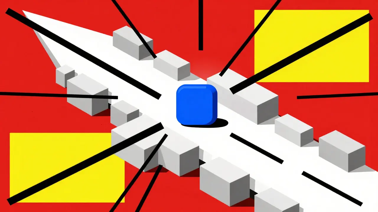 Composition abstraite alertant sur les dangers des pharmacies en ligne illégales.