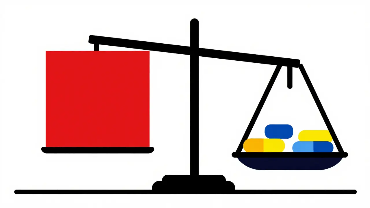 Composition géométrique De Stijl comparant le prix élevé d'une marque et le prix bas d'un générique.
