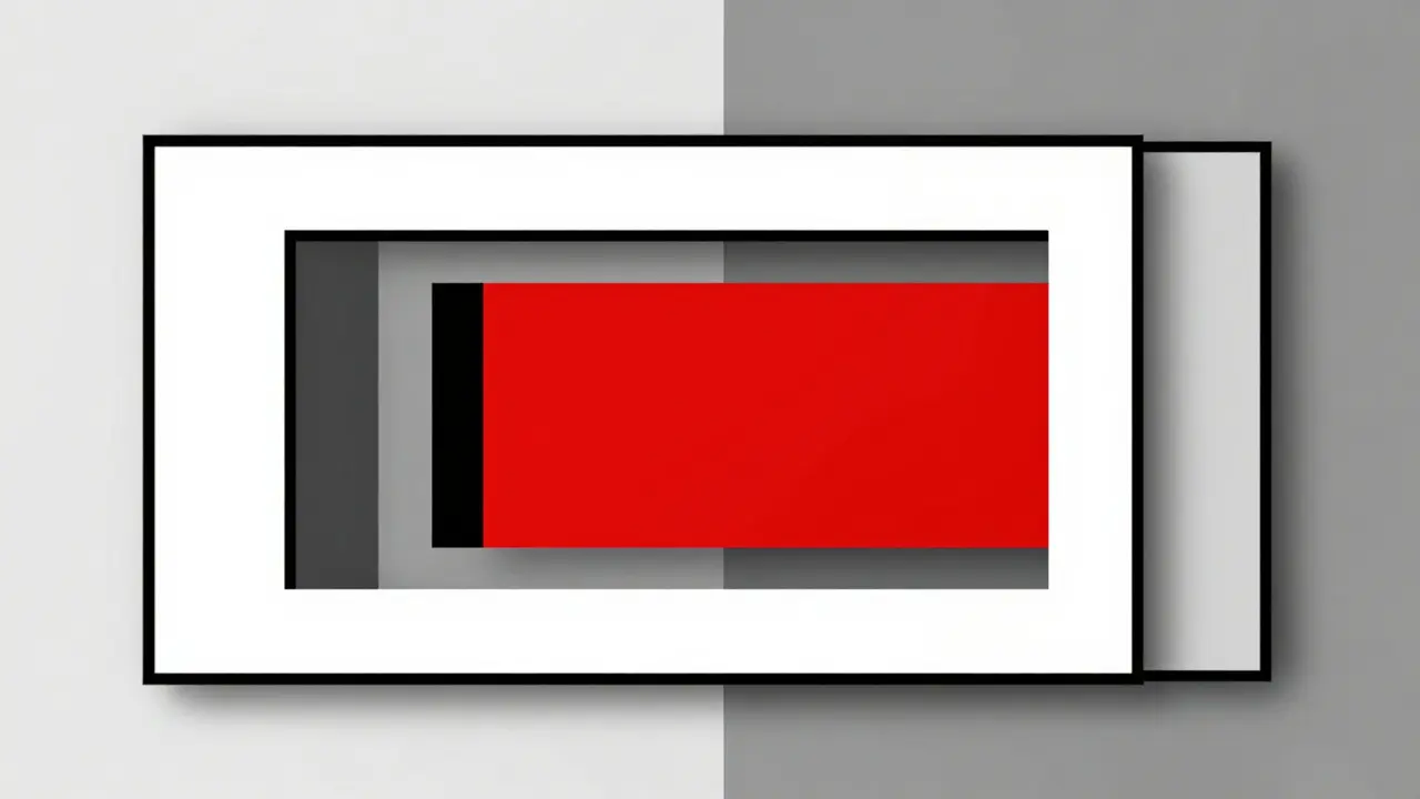 Illustration géométrique De Stijl représentant le processus de sélection et de qualité des génériques.