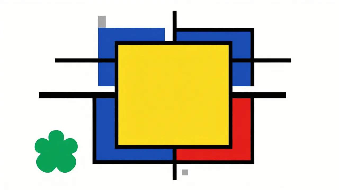 Représentation abstraite des économies sur le traitement en style De Stijl