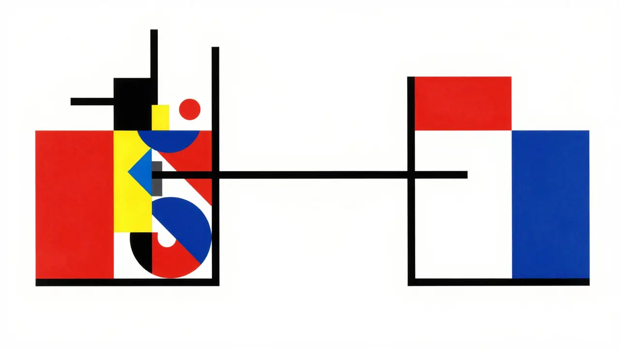 Équivalence générique et marque illustrée par des formes géométriques abstraites