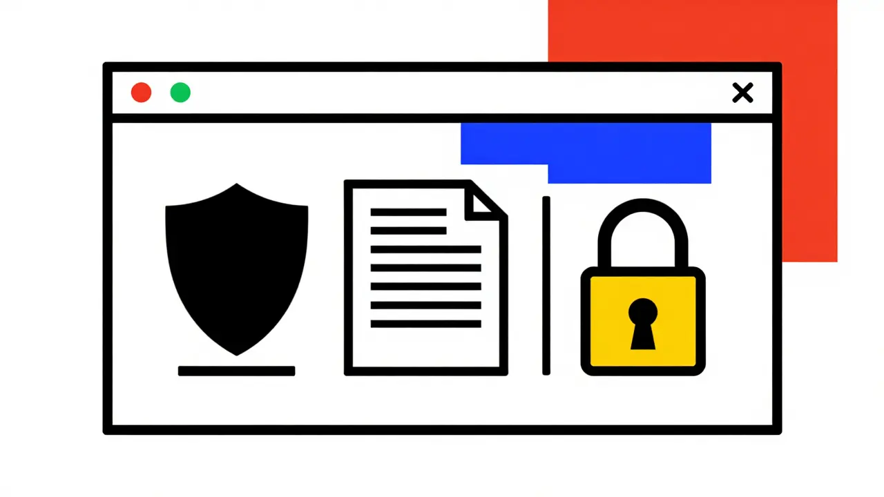 Icônes abstraites de sécurité pour les pharmacies en ligne