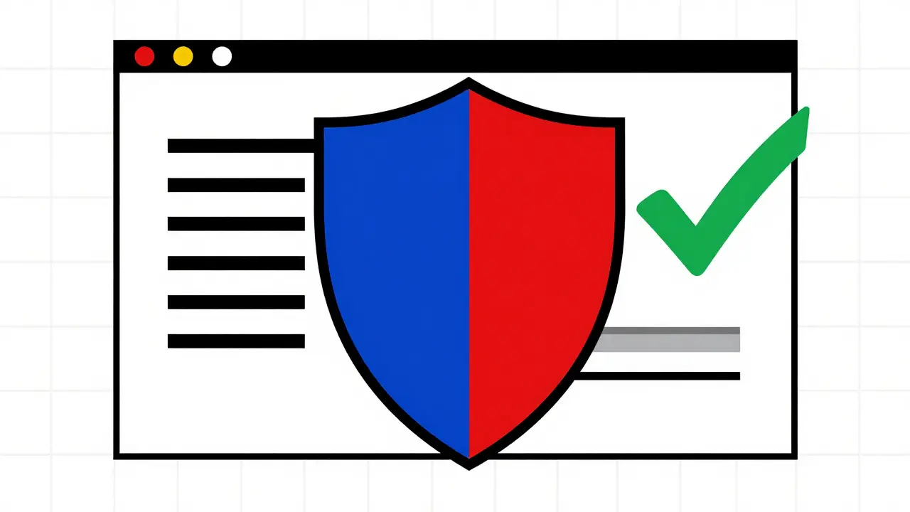 Bouclier géométrique De Stijl symbolisant la sécurité des achats en ligne