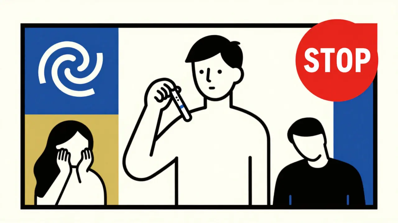 Illustration géométrique De Stijl sur la gestion des risques et signes d'alerte